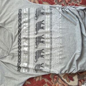 Agenda Gray Elephant Pattern Kids Tee